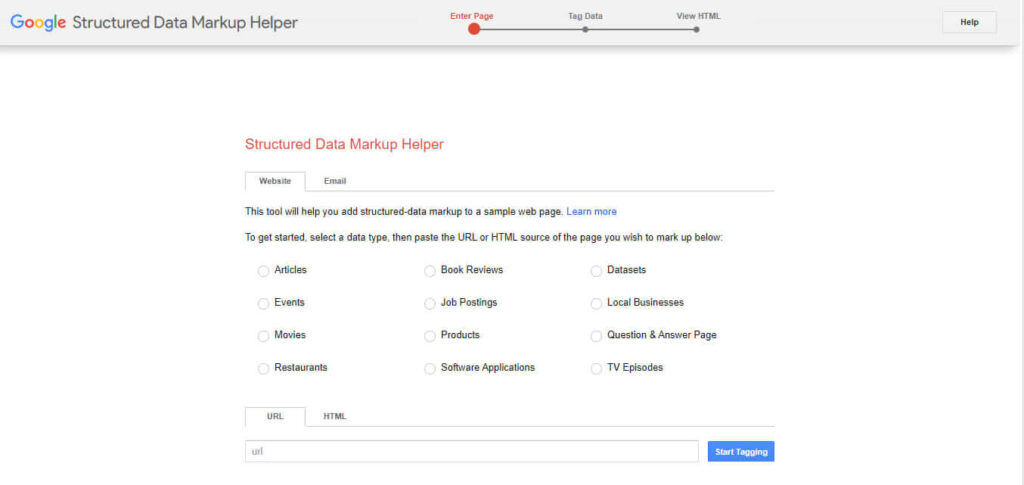 Structured Data Markup Helper