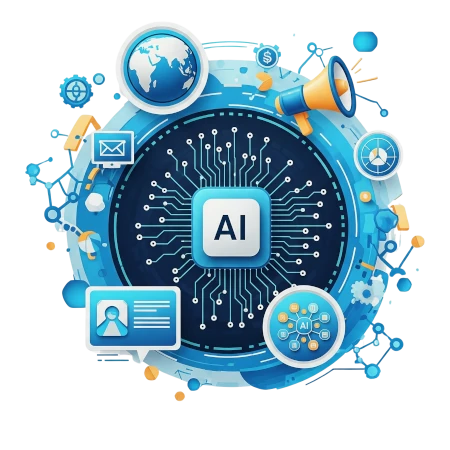Home 6 AI DM Agency Hero Image